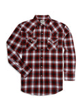 Ely Cattleman Men's Ely Cattleman Long Sleeve Flannel Plaid Western Snap Shirt