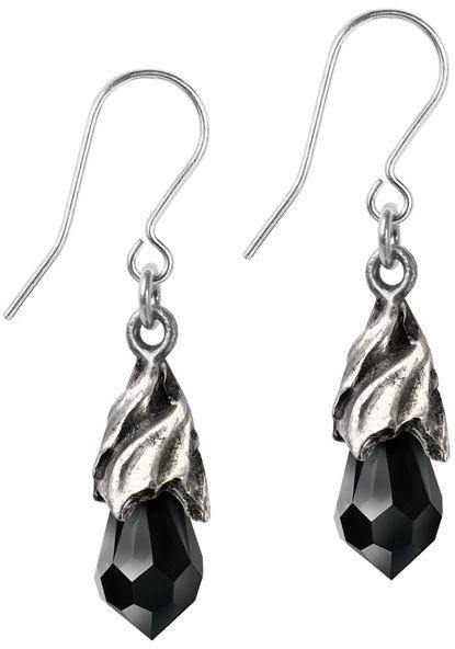 Alchemy Gothic Empyrean Tear Earrings (Black) - Alchemy Gothic