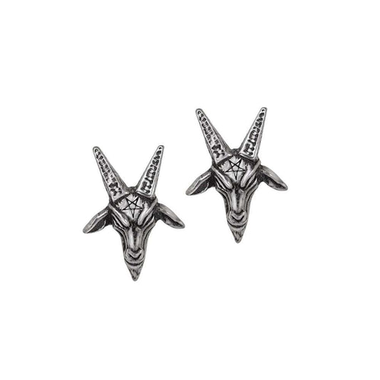 Alchemy Gothic Baphomet Studs - Alchemy Gothic