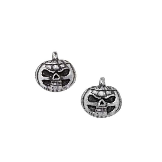 Alchemy Gothic Pumpkin Skull Studs - Alchemy Gothic