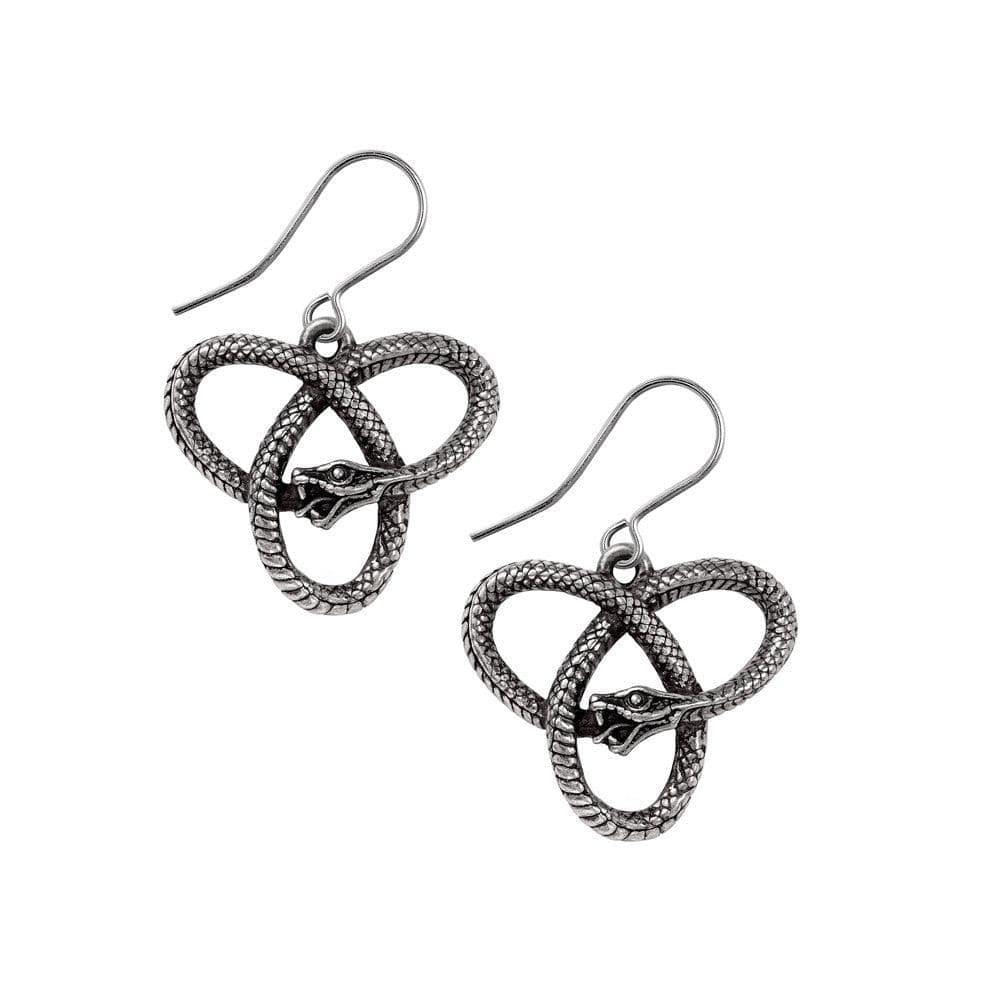 Alchemy Gothic Eve's Triquetra Droppers Earrings - Alchemy Gothic