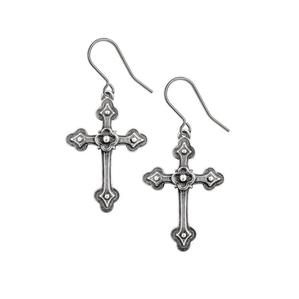 Alchemy Gothic Gothic Devotion Crosses Earrings - Alchemy Gothic