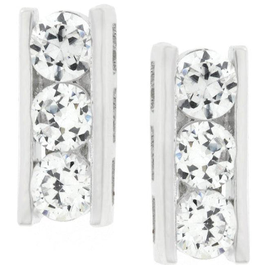 Cubic Zirconia Slate Stud Earrings - Flyclothing LLC