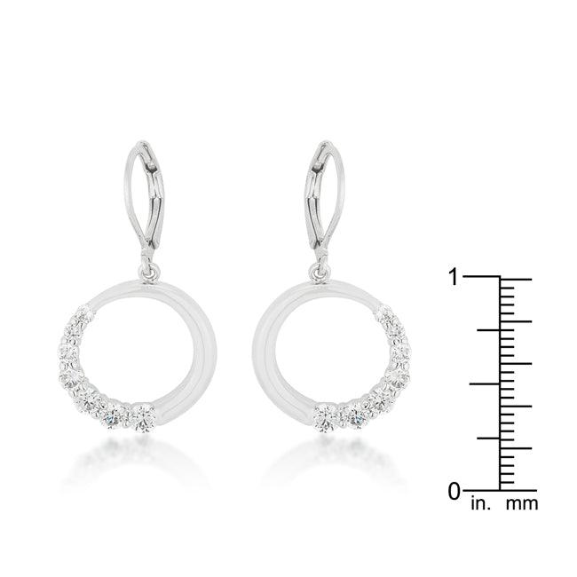 Graduated Cubic Zirconia Circle Earrings - Flyclothing LLC