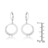 Graduated Cubic Zirconia Circle Earrings - Flyclothing LLC