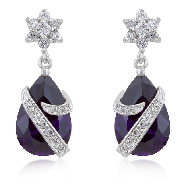 Royal Wrapped Amethyst Earrings - Flyclothing LLC