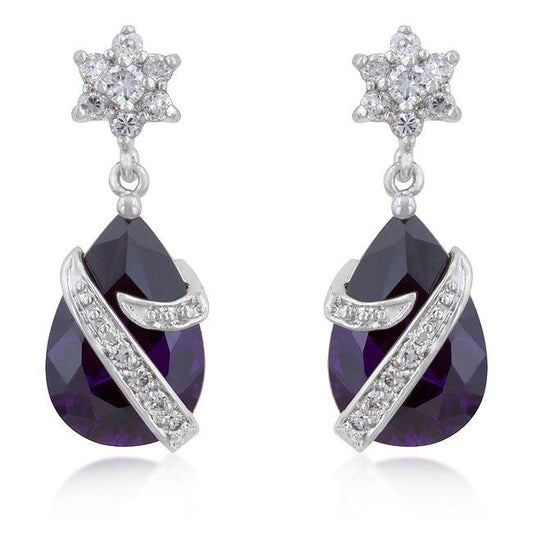 Royal Wrapped Amethyst Earrings - Flyclothing LLC