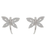 Cubic Zirconia Dragonfly Earrings - Flyclothing LLC