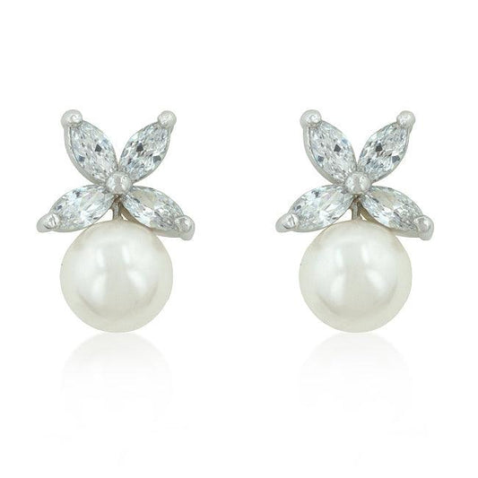 Butterfly Pearl Stud Earrings - Flyclothing LLC