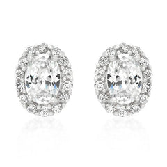 Clear Stone Estate Earrings - JGI