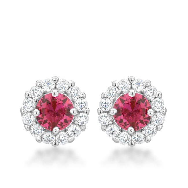 Bella Bridal Earrings in Pink - JGI