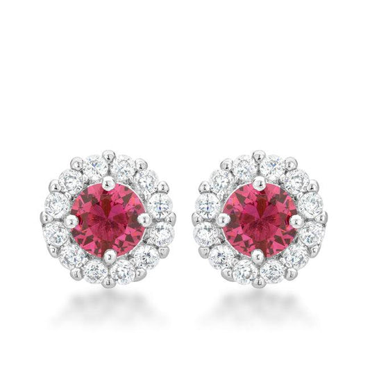 Bella Bridal Earrings in Pink - Flyclothing LLC