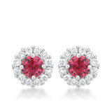 Bella Bridal Earrings in Pink - Flyclothing LLC