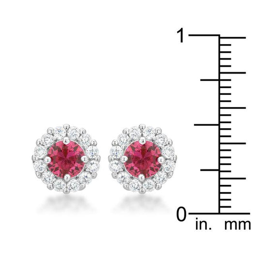 Bella Bridal Earrings in Pink - Flyclothing LLC