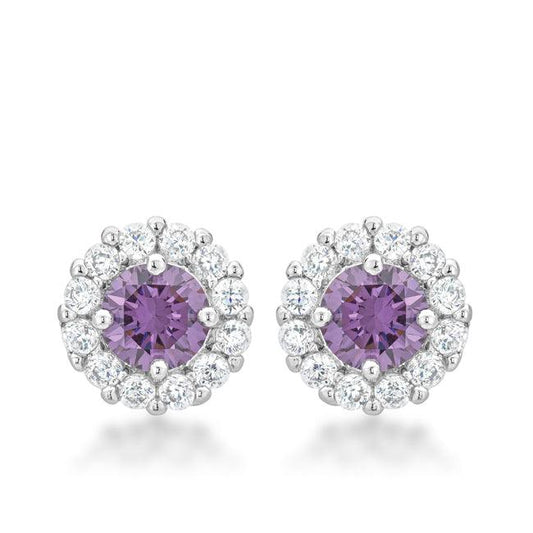 Bella Bridal Earrings in Purple - Flyclothing LLC