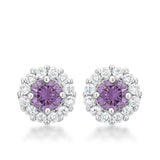 Bella Bridal Earrings in Purple - Flyclothing LLC