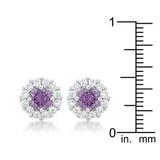 Bella Bridal Earrings in Purple - Flyclothing LLC