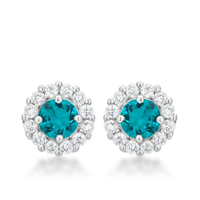 Bella Bridal Earrings in Aqua - Flyclothing LLC