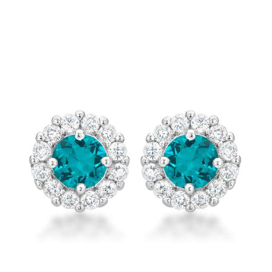 Bella Bridal Earrings in Aqua - Flyclothing LLC