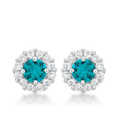 Bella Bridal Earrings in Aqua - JGI