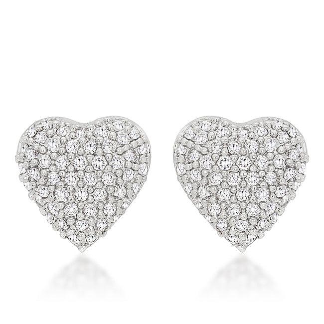 Special Pave Heart Earrings - Flyclothing LLC