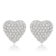 Special Pave Heart Earrings - Flyclothing LLC