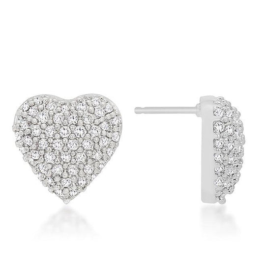 Special Pave Heart Earrings - Flyclothing LLC