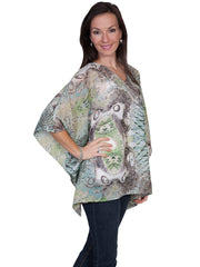 Scully MULTI PRINTED KAFTAN BLOUSE - Flyclothing LLC