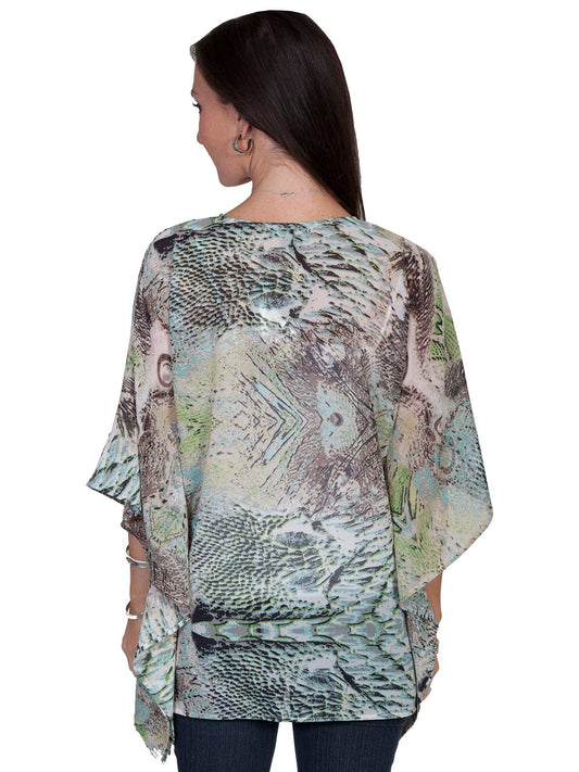 Scully MULTI PRINTED KAFTAN BLOUSE - Flyclothing LLC