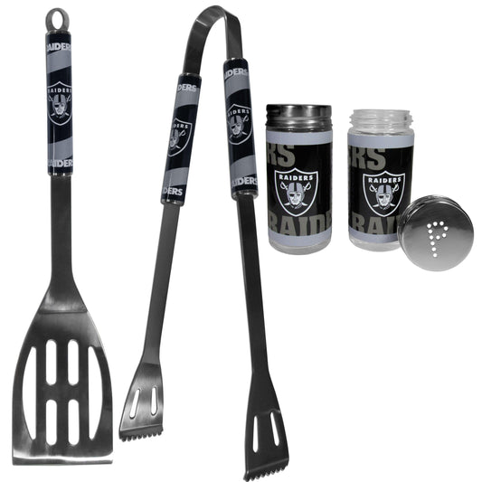 Las Vegas Raiders 2pc BBQ Set with Tailgate Salt & Pepper Shakers - Flyclothing LLC