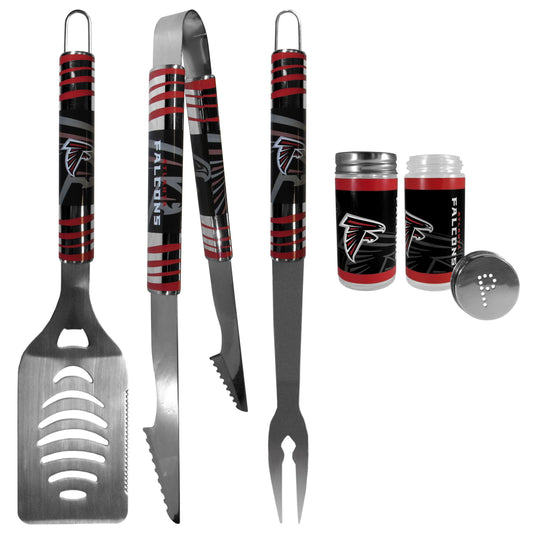 Atlanta Falcons 3 pc Tailgater BBQ Set and Salt and Pepper Shaker Set - Flyclothing LLC