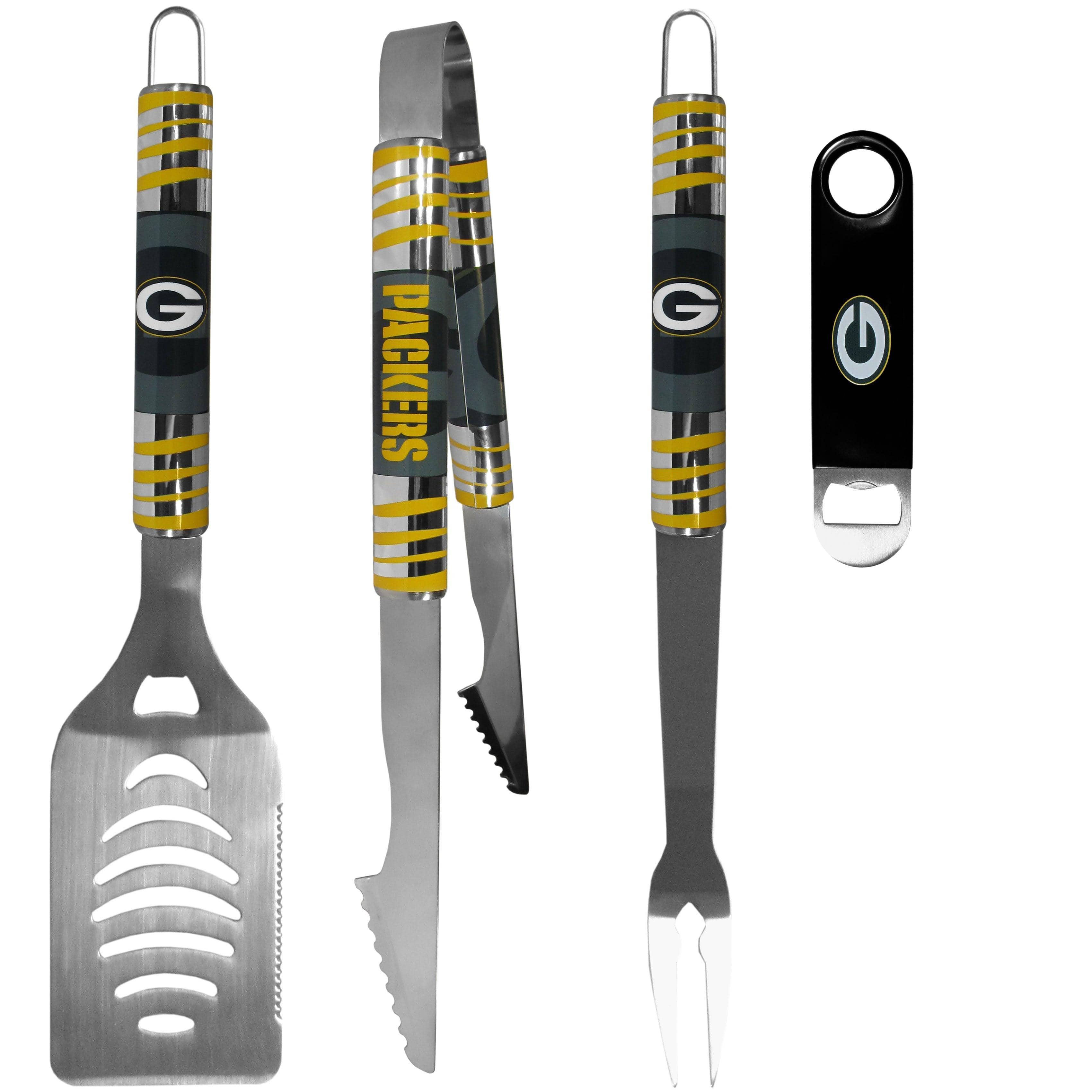 Green Bay Packers 3 pc BBQ Set and Bottle Opener - Siskiyou Buckle