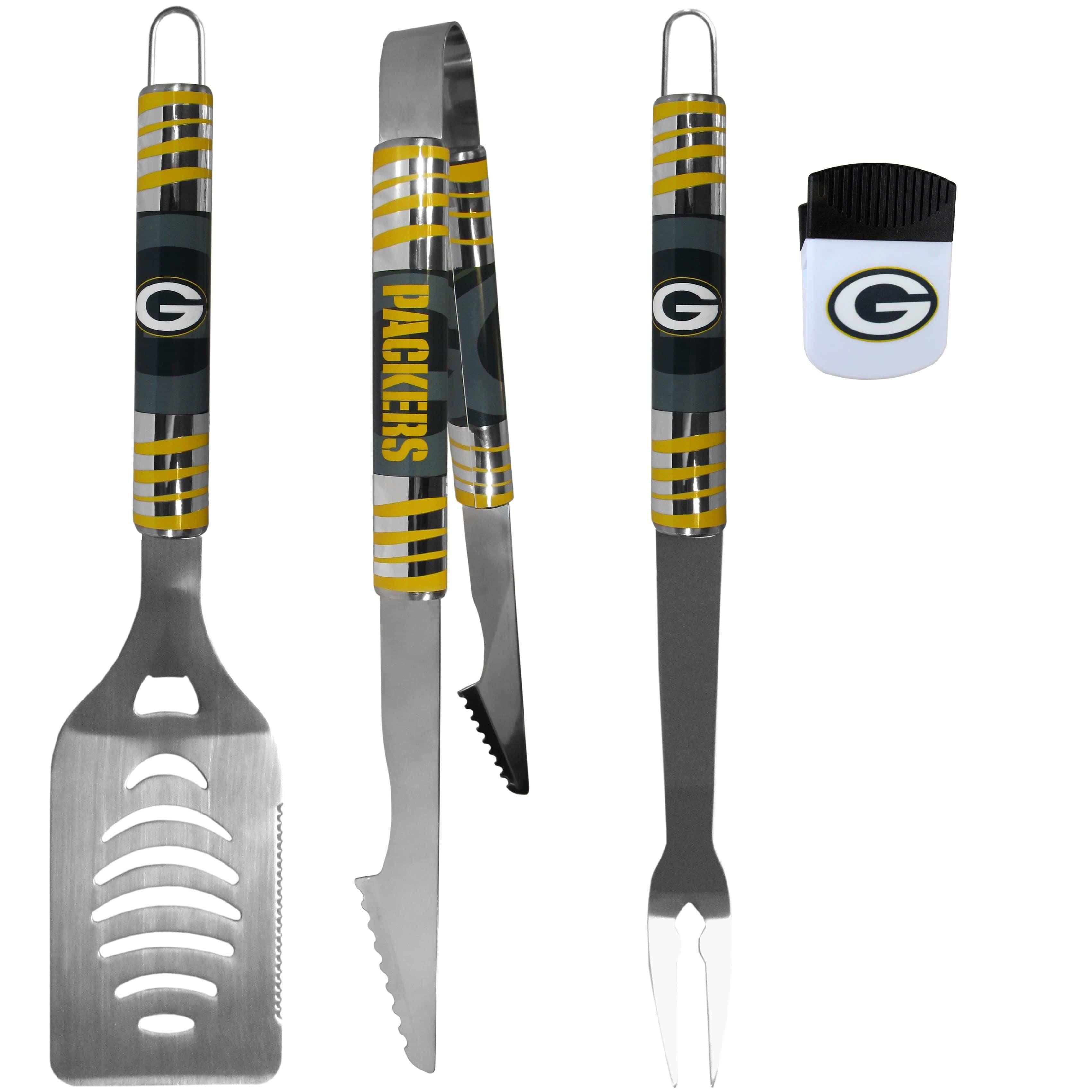 Green Bay Packers 3 pc BBQ Set and Chip Clip - Siskiyou Buckle