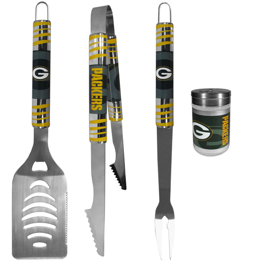 Green Bay Packers 3 pc Tailgater BBQ Set and Season Shaker - Siskiyou Buckle