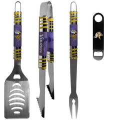 Minnesota Vikings 3 pc BBQ Set and Bottle Opener - Siskiyou Buckle