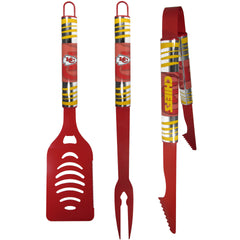 Kansas City Chiefs 3 pc Color BBQ Tool Set