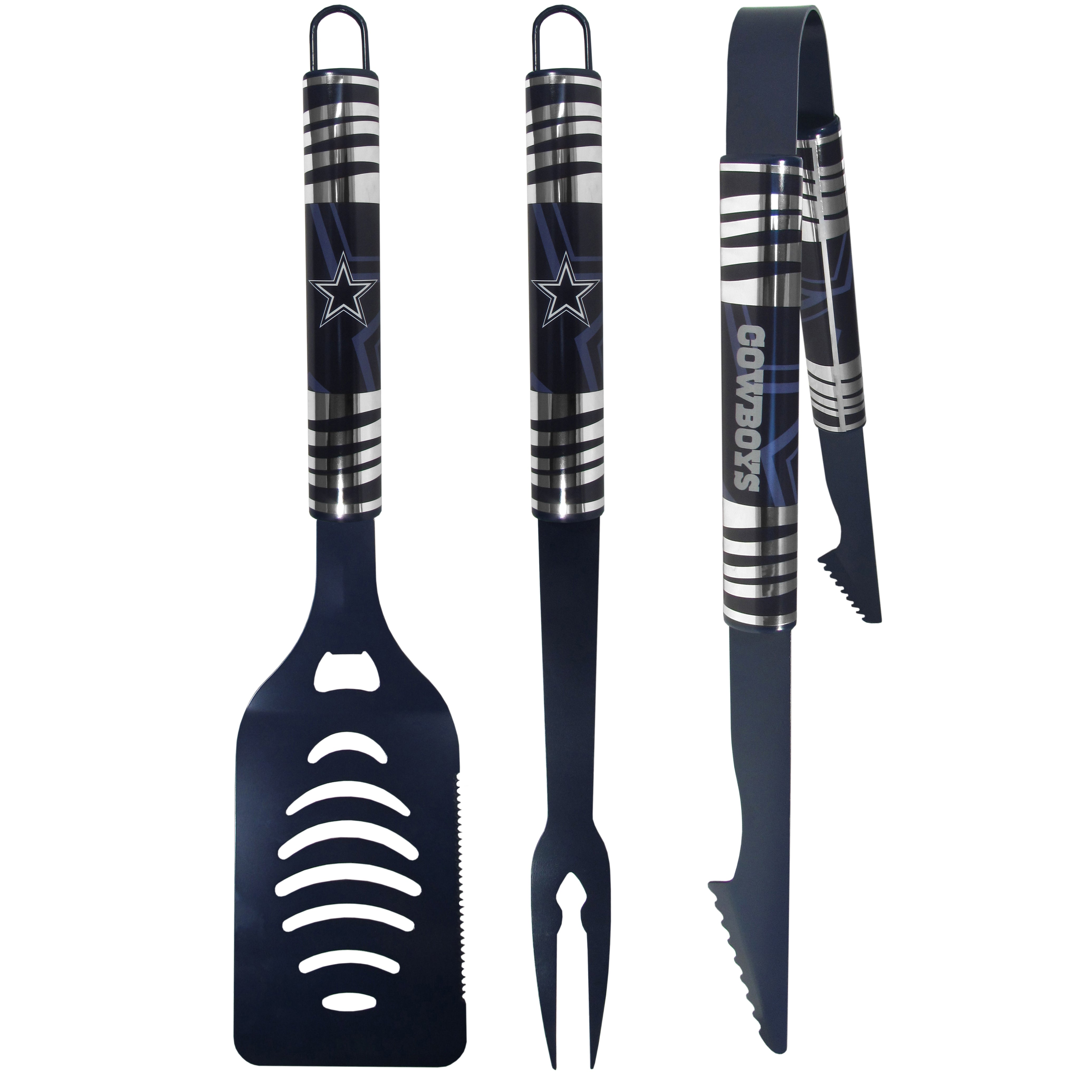 Dallas Cowboys 3 pc Color BBQ Tool Set