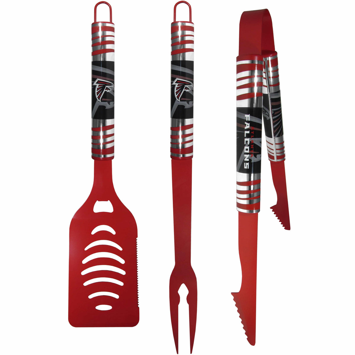 Atlanta Falcons 3 pc Color BBQ Tool Set - Siskiyou Buckle