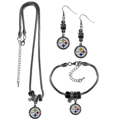 Pittsburgh Steelers Euro Bead Jewelry 3 piece Set - Flyclothing LLC