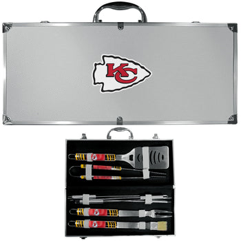 NFL Siskiyou Sports Fan Shop San Francisco 49ers Steel Tailgater BBQ Set  w/Case 8 piece Gray