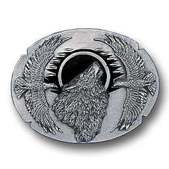 Wolf Head Enameled Belt Buckle - Flyclothing LLC