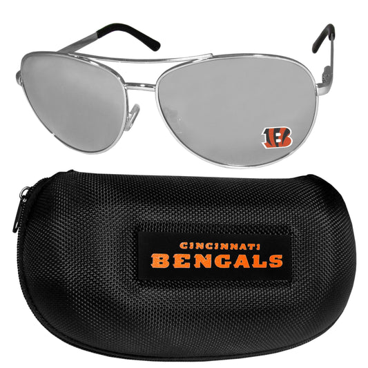 Cincinnati Bengals Aviator Sunglasses and Case - Siskiyou Buckle