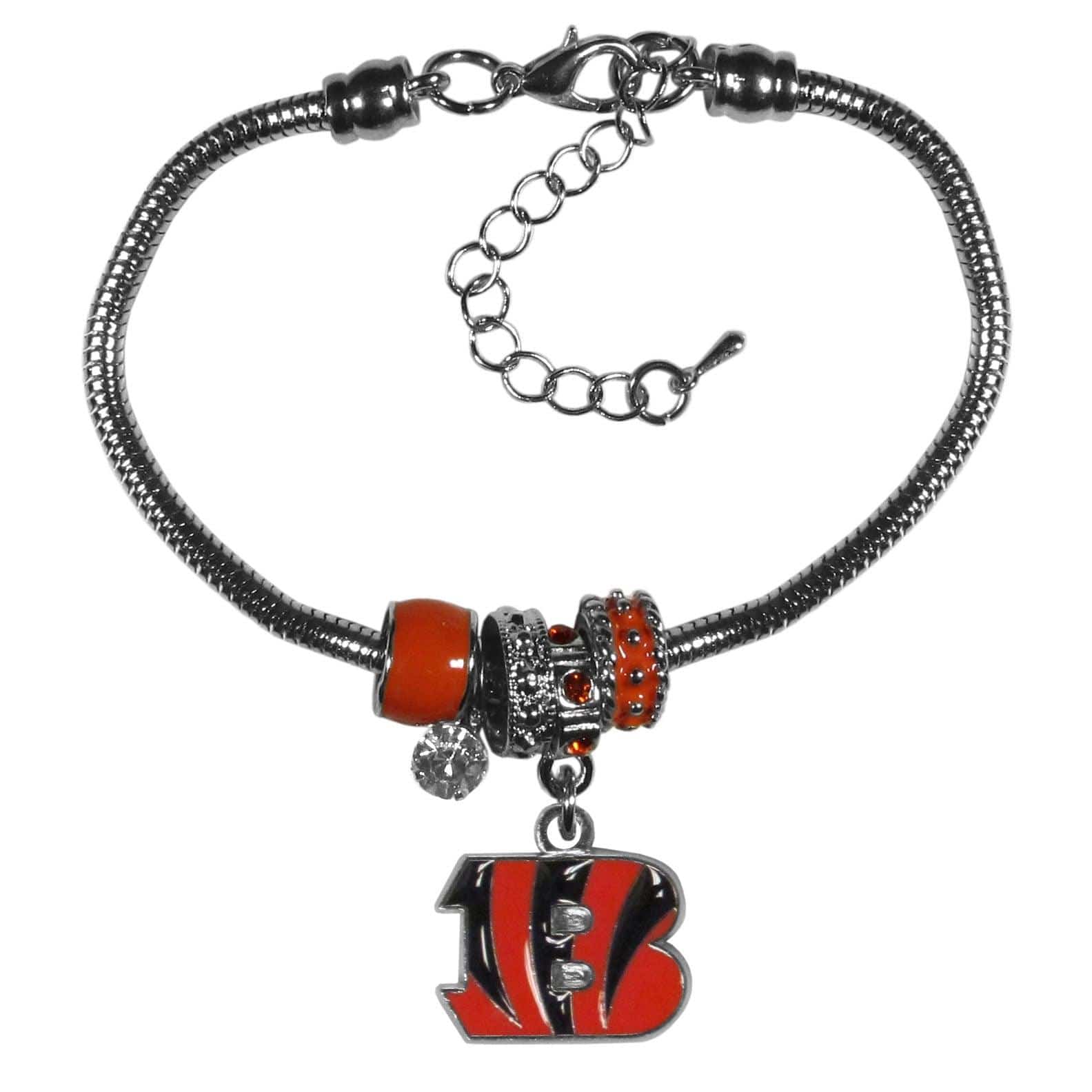 Cincinnati Bengals Euro Bead Bracelet - Siskiyou Buckle