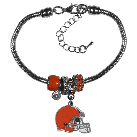 Cleveland Browns Euro Bead Bracelet - Siskiyou Buckle