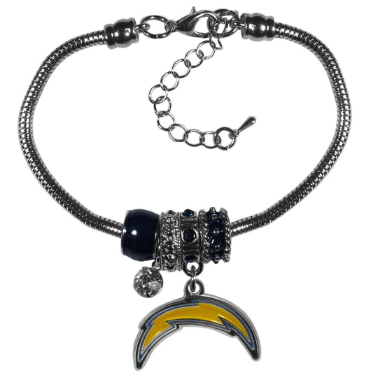 Los Angeles Chargers Euro Bead Bracelet - Flyclothing LLC