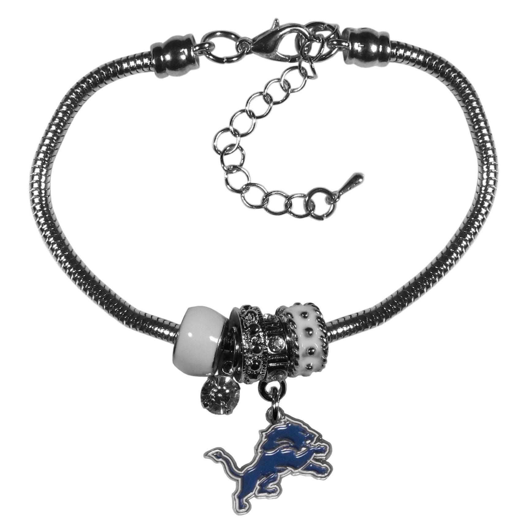 Detroit Lions Euro Bead Bracelet - Flyclothing LLC