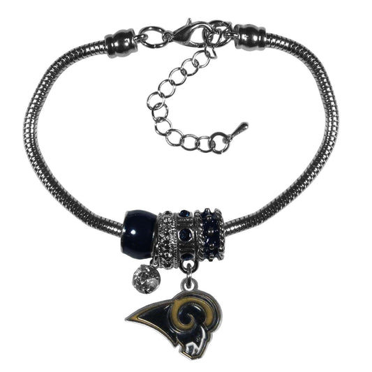 Los Angeles Rams Euro Bead Bracelet - Flyclothing LLC