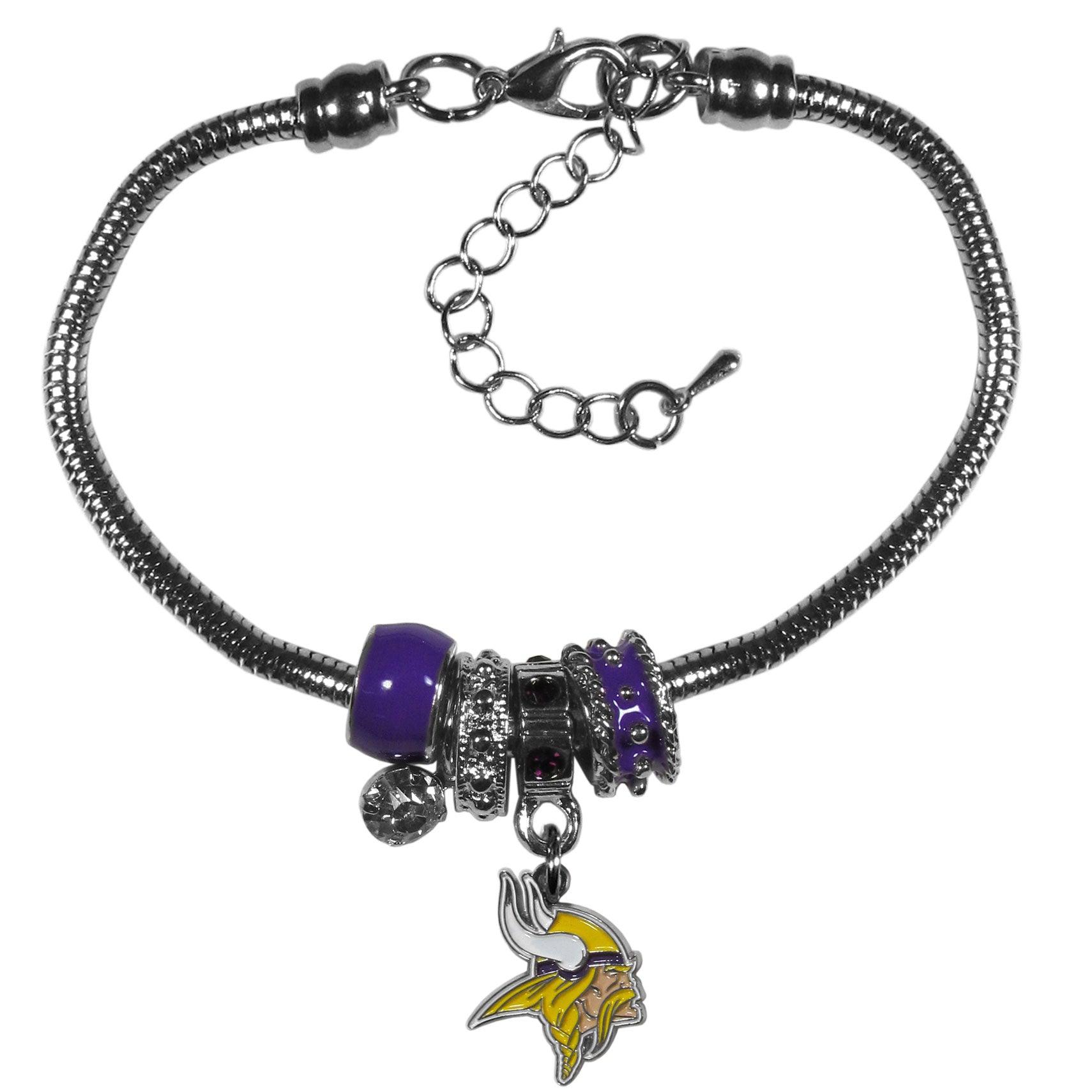 Minnesota Vikings Euro Bead Bracelet - Flyclothing LLC
