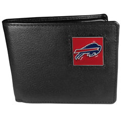 Buffalo Bills Leather Bi-fold Wallet Packaged in Gift Box - Flyclothing LLC