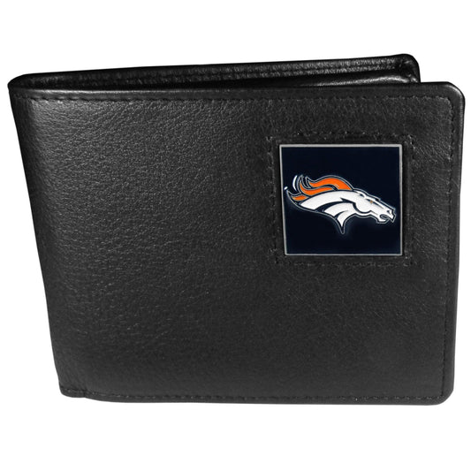 Denver Broncos Leather Bi-fold Wallet - Flyclothing LLC